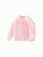 Balabala Balabala Girls' Soft Pink Hoodie, Trendy Floral Soft Sweatshirt For Girl